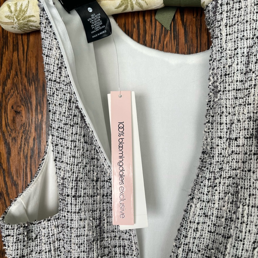 Bloomingdale’s AQUA Grey Tweed Women's Sleeveless dress xs - Picture 4 of 4